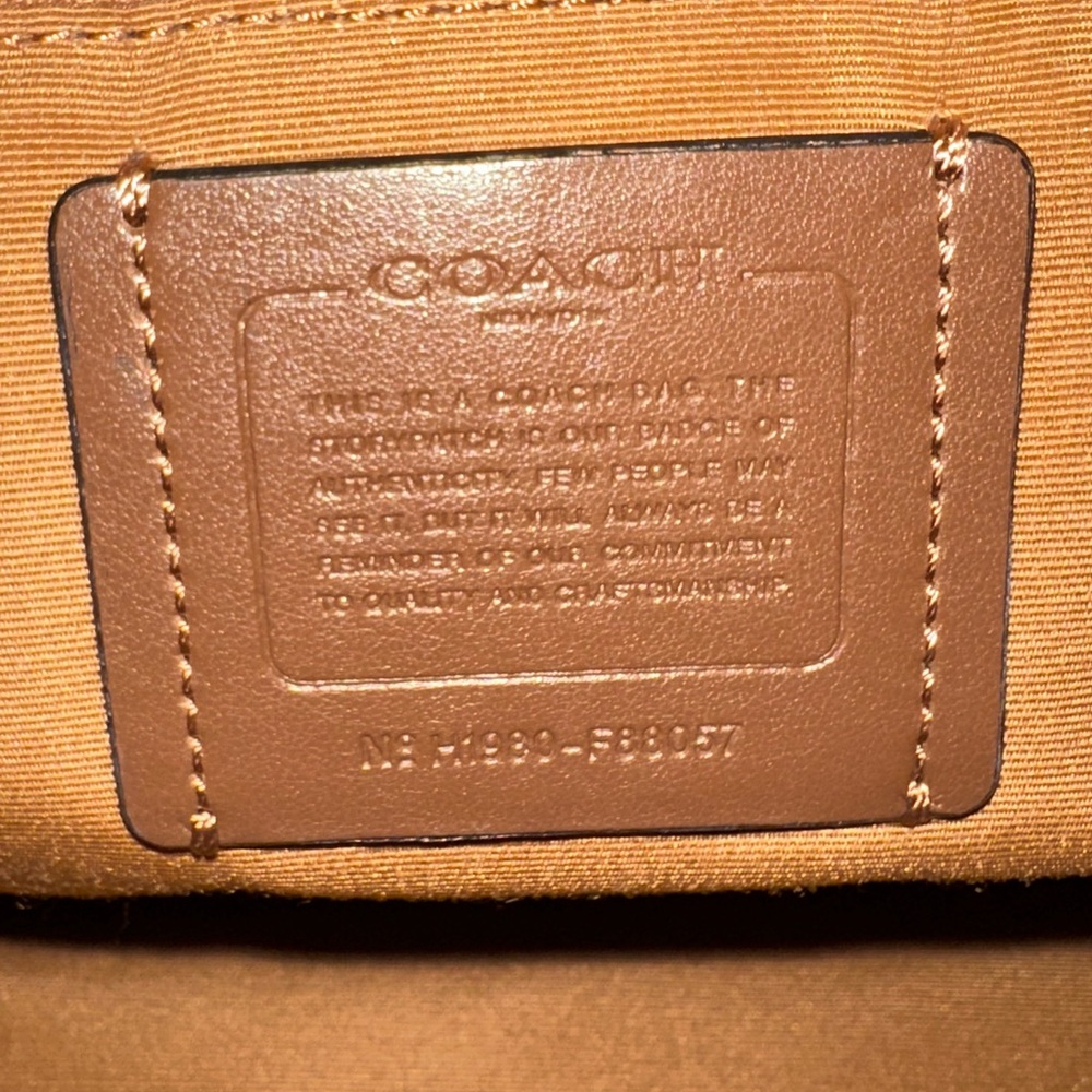 Coach Prairie Satchel Chalk Pebbled Leather Handbag - Picture 11 of 14